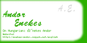 andor enekes business card